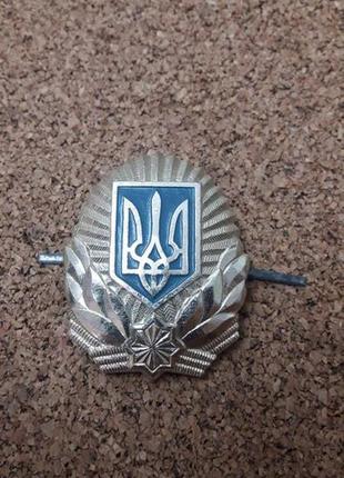 Кокарда мвс україни 1990-ті горішок.алюміній.1 фото