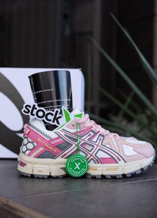 As010 кроссовки женские в стиле asics gel kahana 8 white pink7 фото