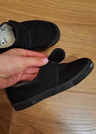 Череые тапочки для мальчика/сменная обувь/черные мокасины6 фото