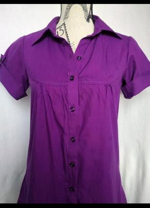 Рубашка удлиненная женская туника однотонная рубаха4 фото