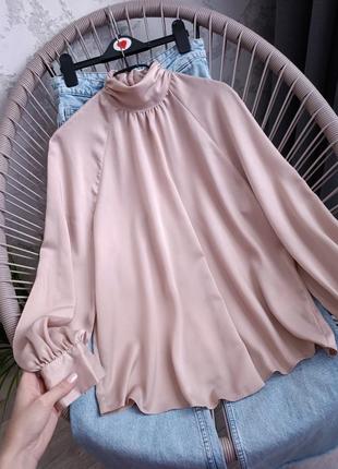 Новая романтичная блузка сатиновая2 фото