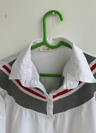 Блуза свободного кроя с трикотажными вставками4 фото