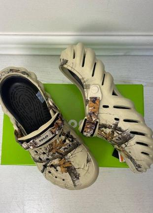 Крокс бежеві клог crocs echo clog realtree bone чоловічі жіночі крокси4 фото