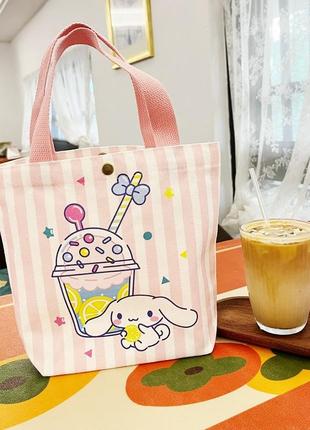 Дитячі сумки-шопери з хеллоу кітті, та сінаморолом3 фото