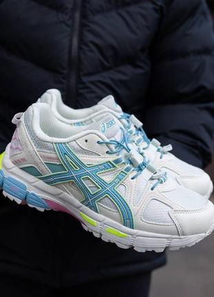 As009 кроссовки в стиле asics gel kahana 8 white blue5 фото