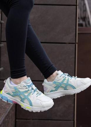 As009 кроссовки в стиле asics gel kahana 8 white blue6 фото