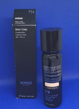 Тональный крем флюид kiko skin tone foundation wr05