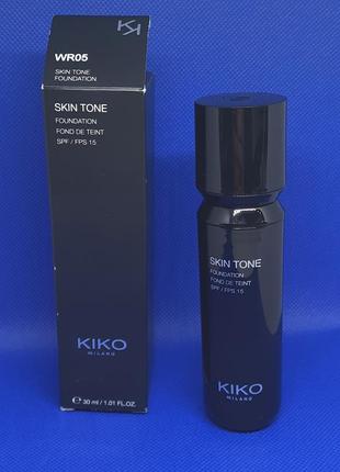 Тональний крем флюїд  kiko skin tone foundation wr052 фото