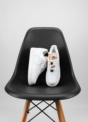 Кросівки nike air force 1 lx white lace beige кроссовки7 фото