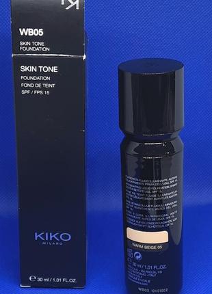 Тональный крем флюид kiko skin tone foundation wb051 фото