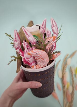 Подарок для мужчины, подарок мальчишке, подарок любимому, пивной букет, пиво, мыло ручной работы