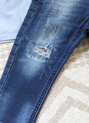 Набор рубашка джинсы брюки next на 12-18 месяца 86 см на мальчика5 фото