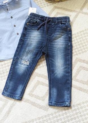 Набор рубашка джинсы брюки next на 12-18 месяца 86 см на мальчика4 фото