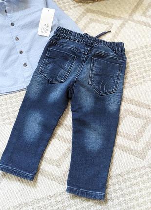 Набор рубашка джинсы брюки next на 12-18 месяца 86 см на мальчика7 фото