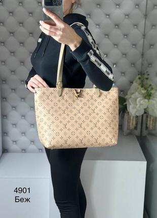 Жіноча стильна та якісна сумка з еко шкіри бежева2 фото