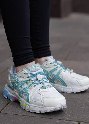 Кроссовки женские,asics gel kahana 8 white blue5 фото