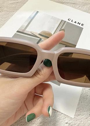 Солнцезащитные защита от солнца очки окуляры трендовые модные квадратные в стиле gucci prada