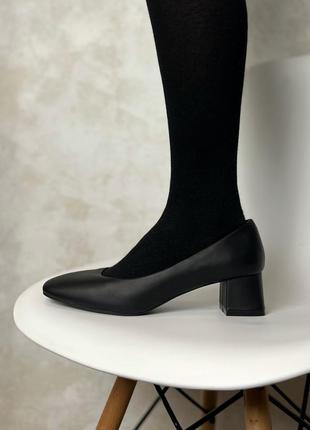 Туфлі marks & spencer m&s квадратні підбори базові екошкіра розмір 40 матові на широку ногу wide fit зручний підйом3 фото
