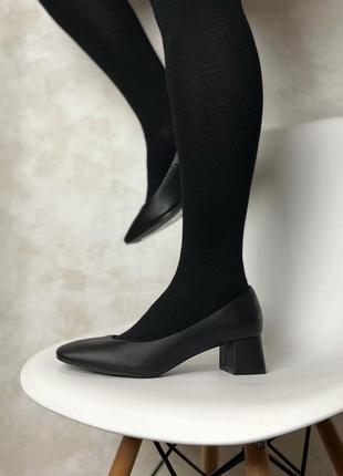 Туфлі marks & spencer m&s квадратні підбори базові екошкіра розмір 40 матові на широку ногу wide fit зручний підйом6 фото