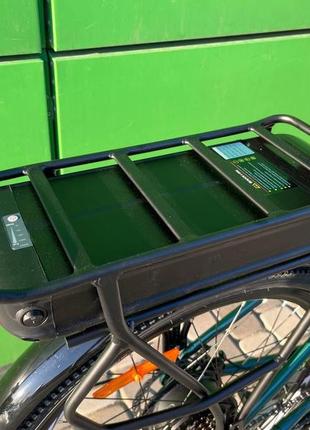 Електровелосипед cubic-bike electric 26" зелений 500ват 10.4 а·год 48 в у багажнику7 фото