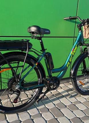 Електровелосипед cubic-bike electric 26" зелений 500ват 10.4 а·год 48 в у багажнику4 фото