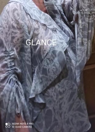 Glance невероятно красивая классическая воздушная блузка р. 46-52 пог 56 см***1 фото