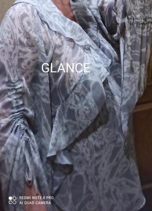 Glance неймовірно красива класична повітряна блузка. 46-52 пог 56 см***