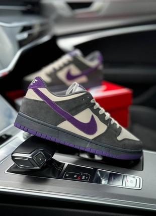 Мужские кроссовки nike sb dunk low x otomo katsuhiro grey purple3 фото