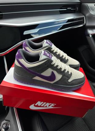 Мужские кроссовки nike sb dunk low x otomo katsuhiro grey purple4 фото