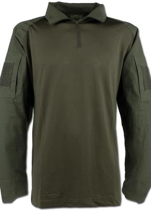 Рубашка тактическая warrior мил-тек олива (2xl) интегрированная защита локтя1 фото