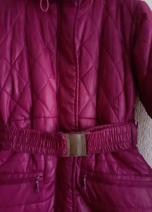Очень красивое пальто на девочку цвета фуксия5 фото