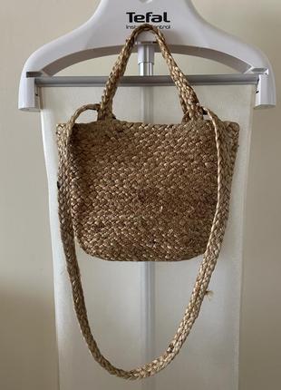 Плетеная сумка bershka с длинной и короткими ручками2 фото