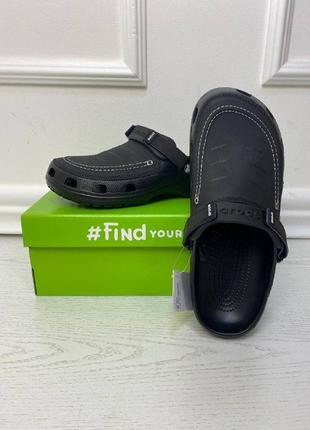 Крокс черные клог crocs yukon vista clog men black  мужские женские кроксы