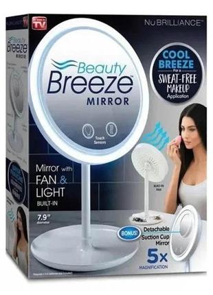 Настільне дзеркало beauty breeze mirror підсвічуванням і вентилят7 фото