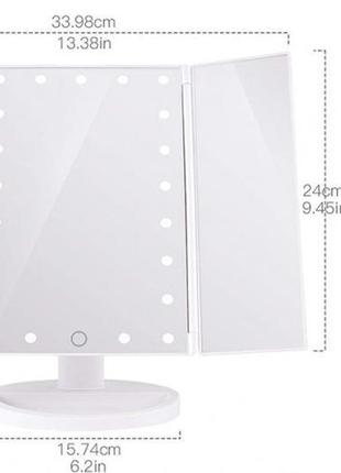 Косметичний складное дзеркало led mirror з led підсвічуванням xr-7 фото