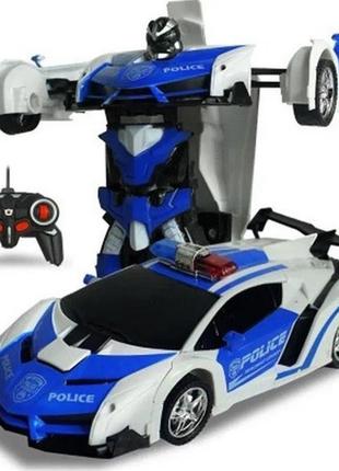 Машинка трансформер ob4 police lamborghini car robot автобот