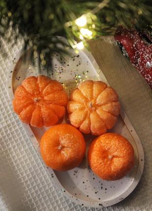 Набір свічок "святкові мандаринки" 🍊8 фото