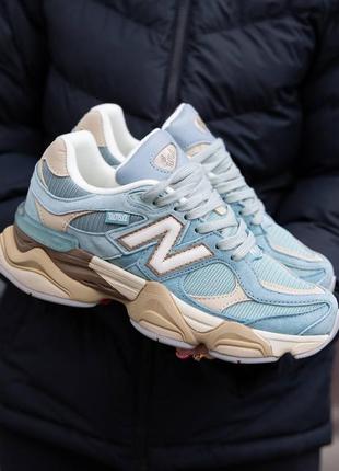 Nb066 кросівки в стилі new balance 9060 blue haze5 фото