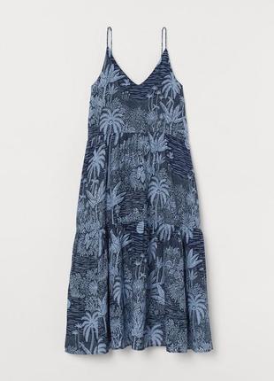 Платье длинное з подкладкой для женщины h&m 0872844-001 m комбинированный