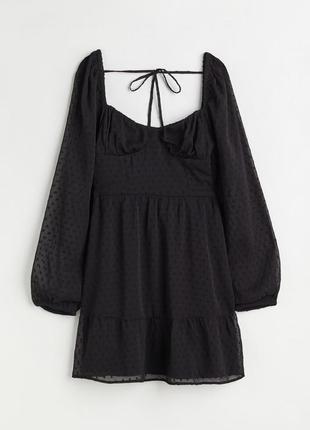 Платье с вырезом сзади для женщины h&m divided 1081630-002 34(xs) черный