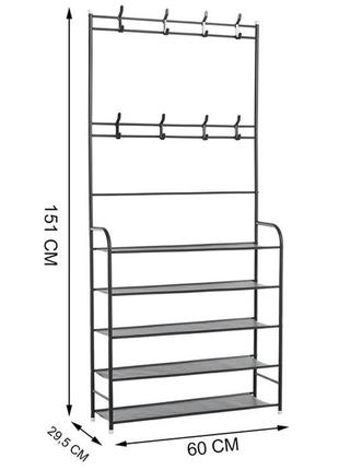 Підлогова вішалка для одягу взуття new simple floor clothes rack4 фото