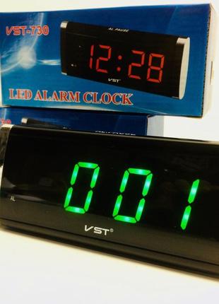 Настільний годинник vst vst-730 будильник цифрові годинник vst 732 фото