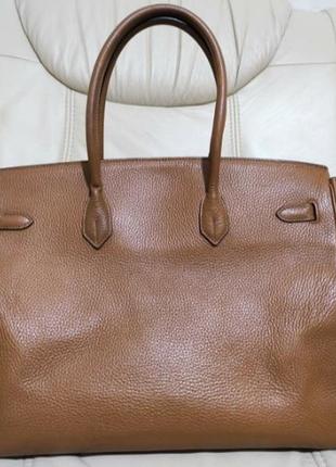 Hermes birkin оригинал сумка номерная сумка большая кожаная кожа теленка франция8 фото