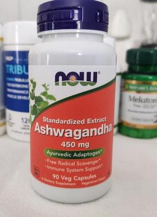Ашваганда, індійський женьшень, екстракт ашваганди, сша, 450 мг, 90 капсул1 фото
