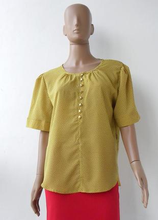 Блуза гірчичного кольору 48 розмір (42 євророзмір).