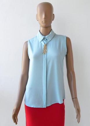 Стильна блакитна блуза 48 розмір (42 євророзмір).1 фото