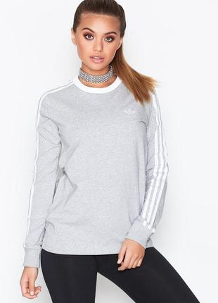 Женский лонгслив adidas 3-stripes (m)