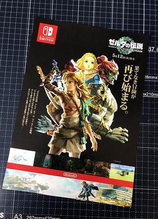 Рекламні постери the legend of zelda:tears of the kingdom ,фор...