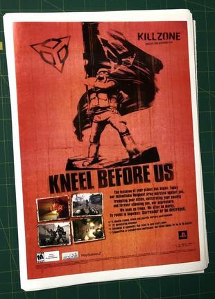 Плакат постер killzone для інтер'єру а4