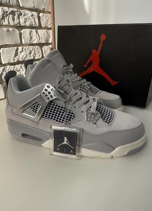 Кроссовки мужские jordan 4 grey джордан 4 грей серые j-1002